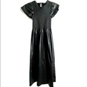 ZARA Faux Leather Midi Dress